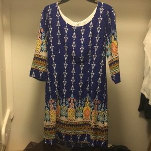 Blue Printed Dress from Francesca’s